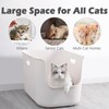SpaceTime Extra Large Litter Box with High Sides,22.64"×14.76"×13.98" XL Multi