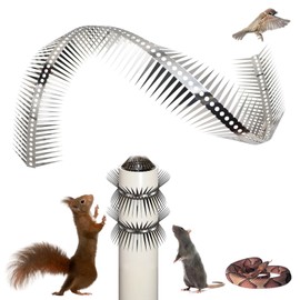 Jinkoozz 40 Inches Bird Spikes, Stainless Steel Fence Spikes, Cuttable and Bendable Spikes for Deterring Pigeons Small Birds Raccoons and Squirrels Crows Snakes