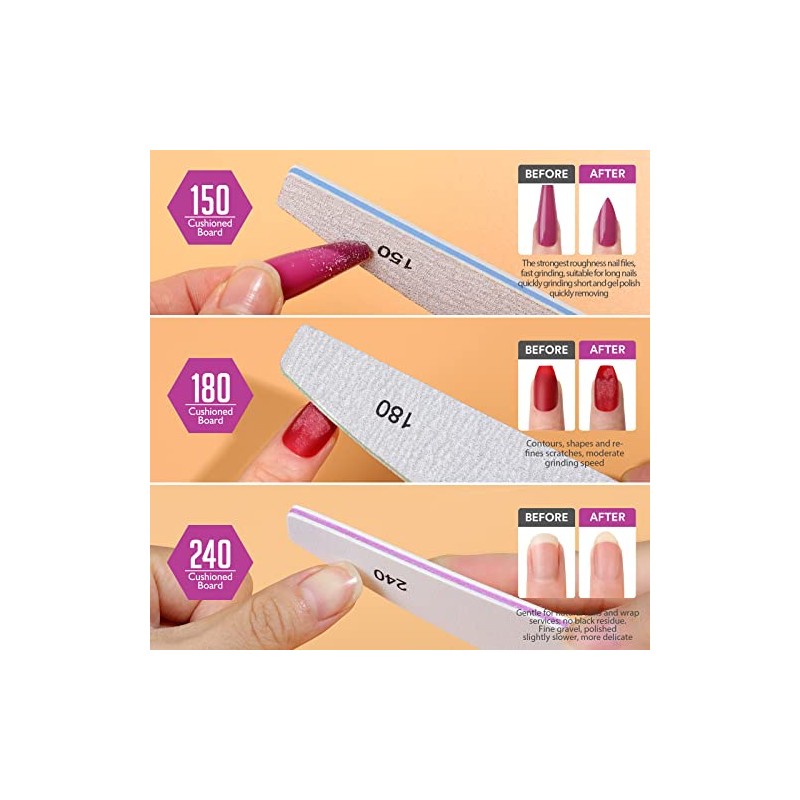 Teenitor Nail File Buffer, Nail Files, Nail Buffer Set to