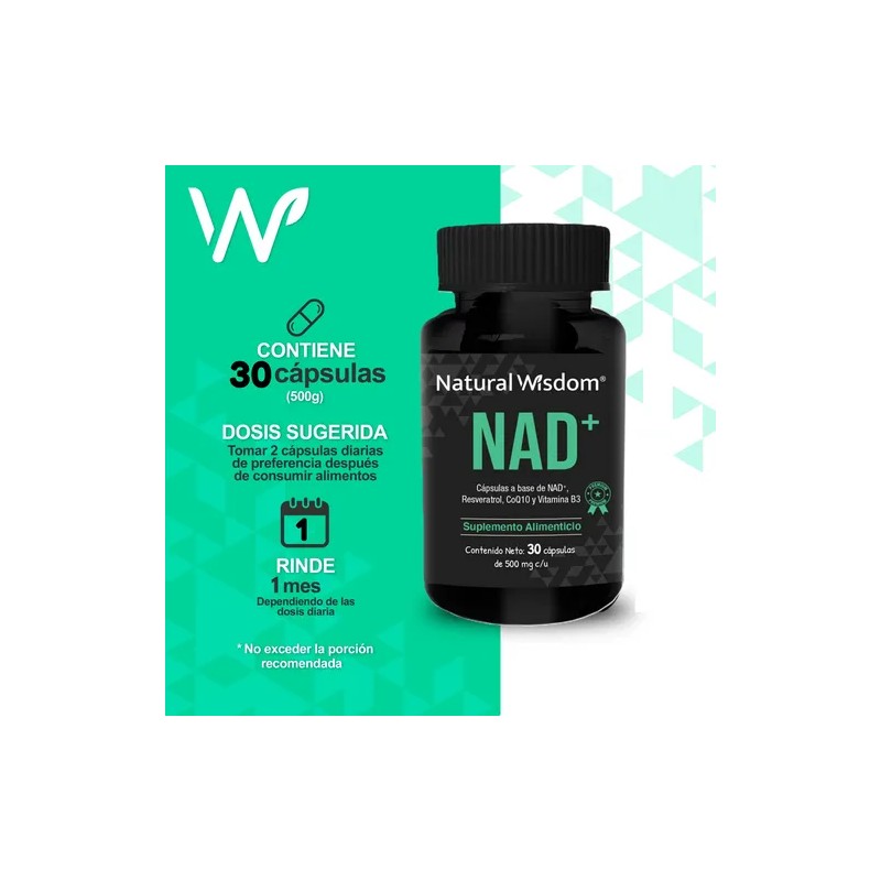 Nw Nad+ Resveratrol Coq10 B3 & Arandano Antioxidante 30 Cap