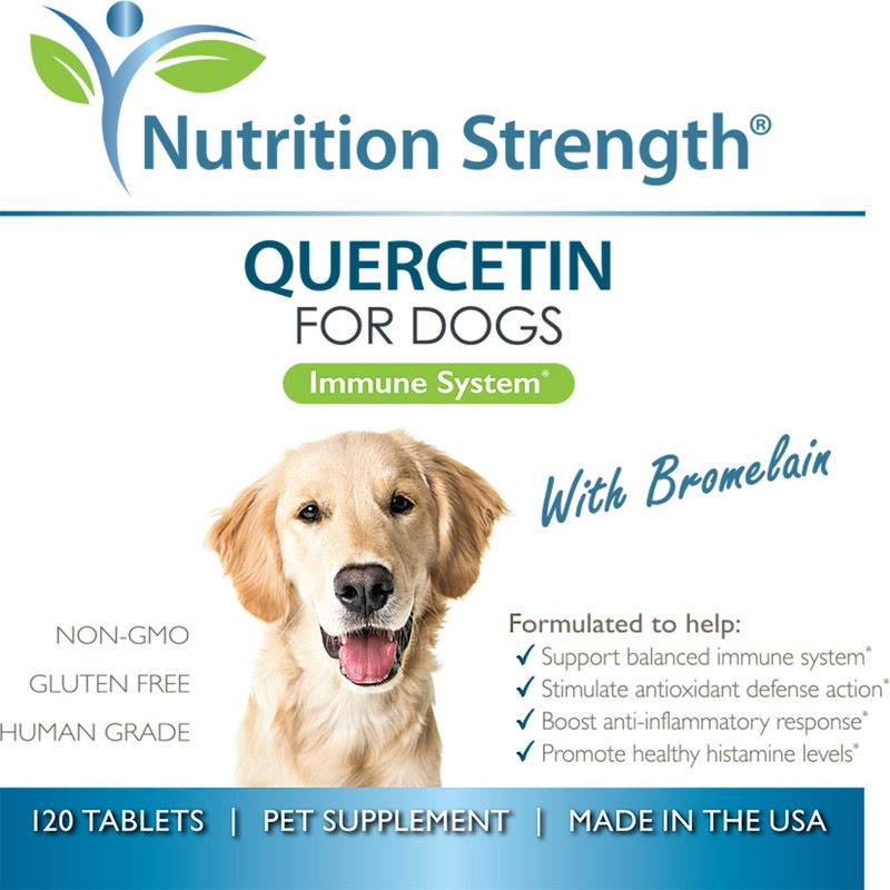 Nutrition Strength Quercetin for Dogs with Bromelain to Support Balanced