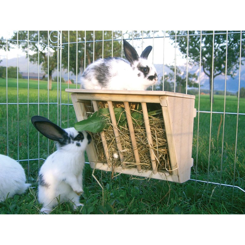 Hay Rack with Wooden Seat, 25 x 17 x 20