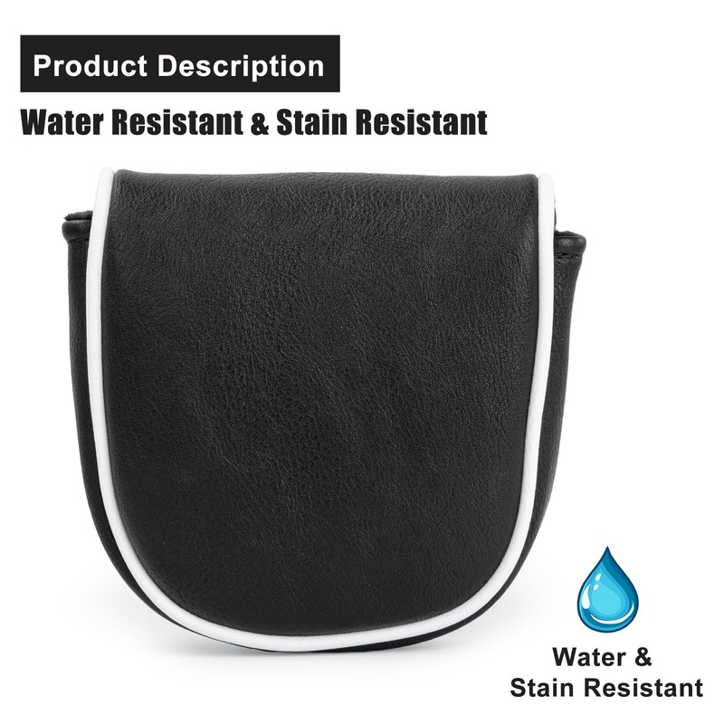 Black Style Mallet Putter Headcover Magnetic Closure for LAB DF3