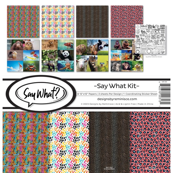Reminisce Say What? Scrapbook Collection Kit