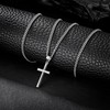 Murtoo 925 Silver Cross Necklace for Men, Sterling Sliver Men’s