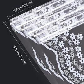 RUSPEPA 20 Sheets Flower Wrapping Paper - Lace Cellophane Plastic Packaging - Waterproof Floral Bouquet Wrapping Paper - Florist Supplies Packaging for Birthday, Wedding and DIY Crafts