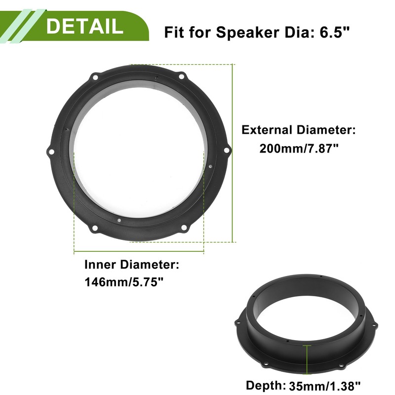 X AUTOHAUX Speaker Spacer Ring Tweeter Speaker Spacer Adapter for