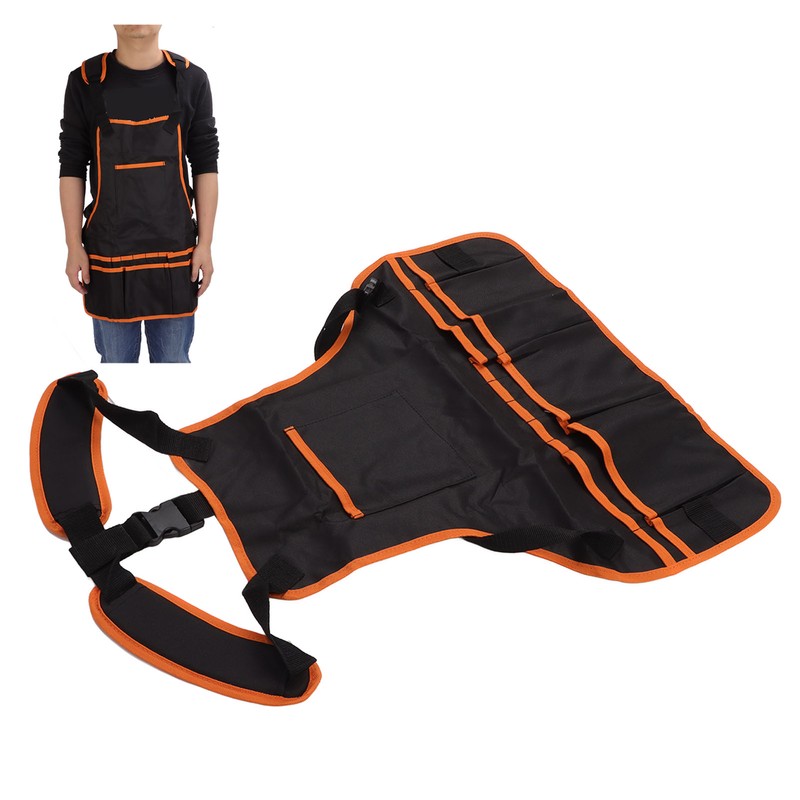 Work Apron Oxford Canvas Heavy Duty Waterproof Adjustable Multi Pockets
