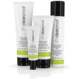 Set de Tratamiento de Acné de 4 Pasos Clear Skin – Limpiador, Tónico, Gel para Acné y Hidratante Libre de Aceite para Piel Grasa y Prone al Acné