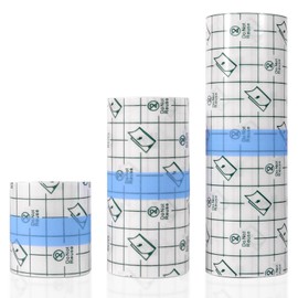3 Rolls Transparent Waterproof Bandages Film Dressing Clear Adhesive Dressing Tape, Post Surgical Shower Shield for Tattoos Swimming 3 Sizes (2 Inch, 4 Inch, 6 Inch)