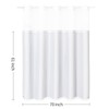 Litabel White Fabric Snap-in Shower Curtain Liner Replacement, 70W x