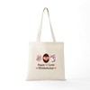 CafePress Peace Love Phlebotomy Tote Bag Natural Canvas Tote Bag,