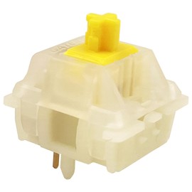 DRAOZA Gateron Milky Yellow Pro,5 Pin Switches pre lubed for MX Mechanical Gaming Keyboard（36pcs Milky Yellow）