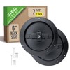 [2 Pack] Fits 6 Inch Neck Air Duct | Steel