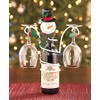 Holiday Snowman Wine Bottle & Glass Holder by LTD