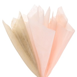 M METERXITY 60-Sheet Korean Cotton Wrapping Flower Paper, Waterproof Floral Wrapping Cotton Paper for Bouquets/Gift Packaging [Brown,Pink,Rose Red]