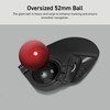 ELECOM HUGE Trackball, 2.4GHz Wireless USB, Index Finger Control, Customizable