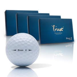 Trust Golf Ball I K8 Bison X I Urethane Cover with Reactive Core I 3-Pcs I Fit to Swing Speed Above 105 mph I White, 48 Balls I