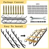 3 Packs Metal Stair Step Stringers, 5 Step Steel Riser