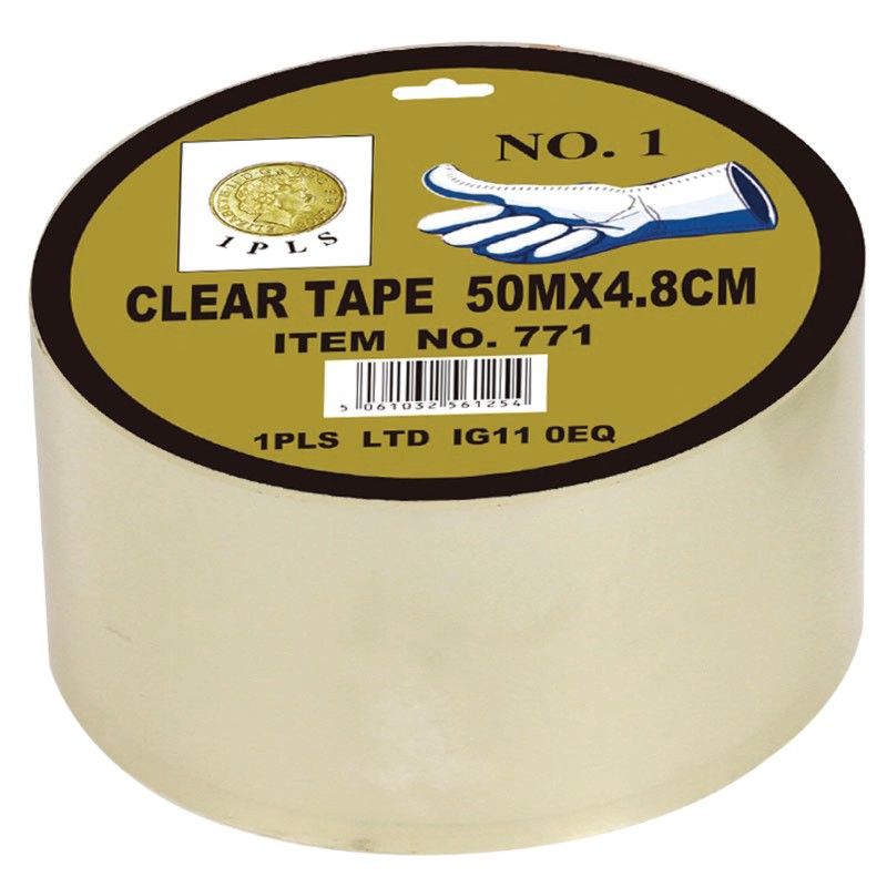 Clear Packing Tape 1PCS, 50M x 4.8CM, Heavy Duty, for
