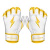 BRUCE BOLT Chrome Series Short Cuff Yellow Batting Glove -