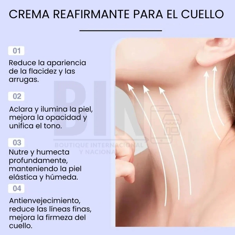 Crema Cuello Y Escote Reafirmante Levanta, Acido H + Cafeína