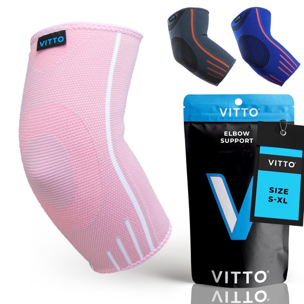 VITTO Elbow Support for Men & Women - Compression Sleeve