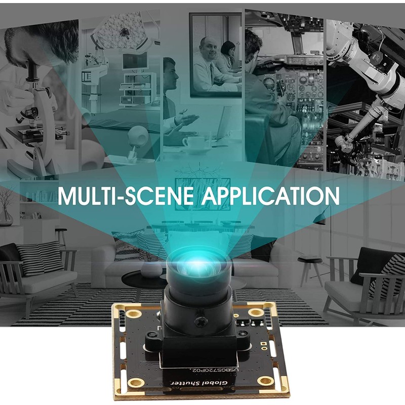 G Global Shutter Fisheye Camera Module, 1MP 60FPS Fisheye Monochrome