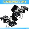 1InTheOffice Medium Binder Clips, Paper Clamps, Paper Binder Clips, 5/8"
