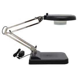 INTSUPERMAI 110V 30X Black Adjustable LED Table Magnifier Lamp Amplification LED Daylight Bright Magnifying Glass for Reading Working Crafts Workbench