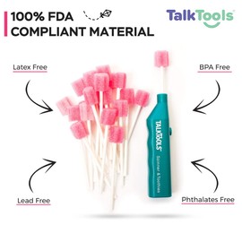 TalkTools Spinner and Toothies Tool | Multi Purpose Oral Sensory Diagnostic and Therapy Kit | Improve Hypersensitivity and Oral Motor Skills | Safe and Effective - 20 Toothies - Instruction Booklet