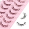 Parriparri Eyelashes, Natural Look, Fluffy False Eyelashes, Clear Band, 7