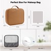 SLUMAZI Travel Makeup Bag with LED Mirror and 10x magnifying