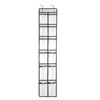 Extra Large Hanging Shoe Storage Organizer, 12 Grey Mesh Pockets