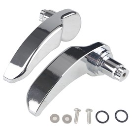 WATERWICH Saddlebag Latch Kit Saddle Bag Lifter Compatible with Harley Davidson Street Road King Electra Glide Ultra Limited FLHR FLHT FLHX FLHTK 2014-2023 Aluminum (Silver)