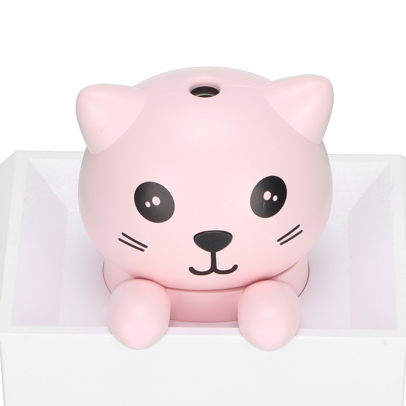 Air Humidifier 330ml Mute Adjustable Fog Mode Cat Shape Portable