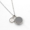 Uloveido Charms Faith Necklace, Stainless Steel, Real Mustard Seed Round