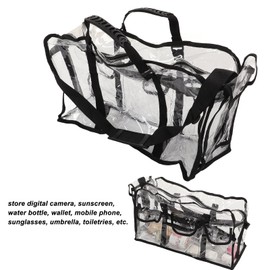 Bolsa de hombro transparente , PVC visible Resistente a las manchas Bolsa transparente transparente Gran capacidad para productos de maquillaje Tejido