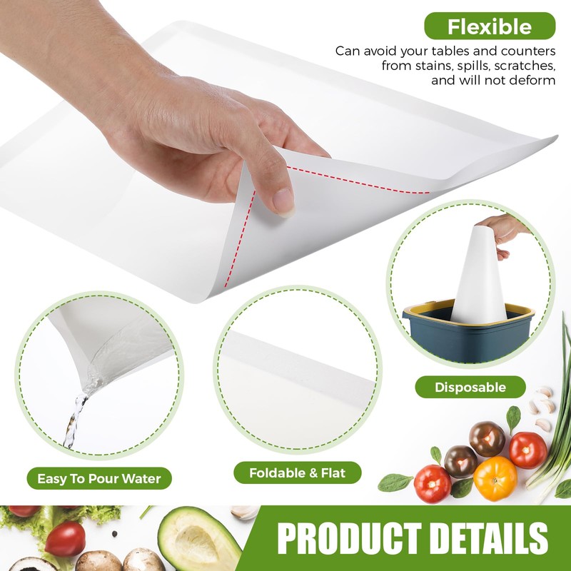 Hushee 120 Count Disposable Cutting Board Sheets 15 x 10.