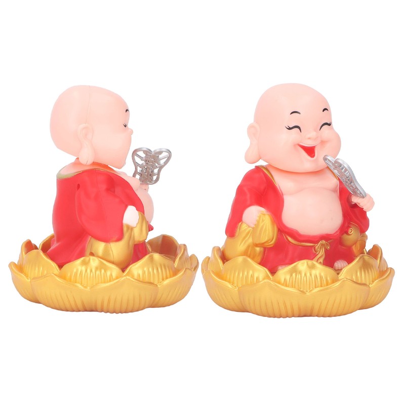 Nodding Smiling Buddha Maitreya Automatic Laughing Car Dashboard Solar Buddha
