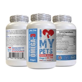 Dog Skin Supplements - Omega 3 Fatty ACIDS for Pets - Dogs and Cats - Premium Health - Omega 3 for Dogs Chews - 180 Softgels (1 Bottle)