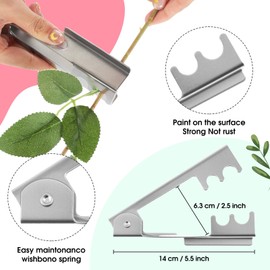 WILLBOND 2 Sets Thorn Remover for Rose, Durable Rose Stem Leaf Thorn Stripper Tool Kit Floral Stem Remover Crafting Tools for Mother's Day Gift Florist Garden Floral Arrangements(Pink,Green)