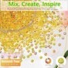 qiipii 620PCS 6mm Transparent Golden Yellow Resin Rhinestones for Crafting