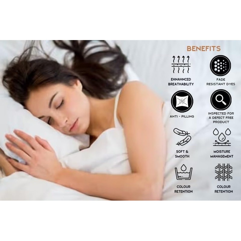 Hachette Pillow Cases 2 Pack Egyptian Cotton 200 Thread Count