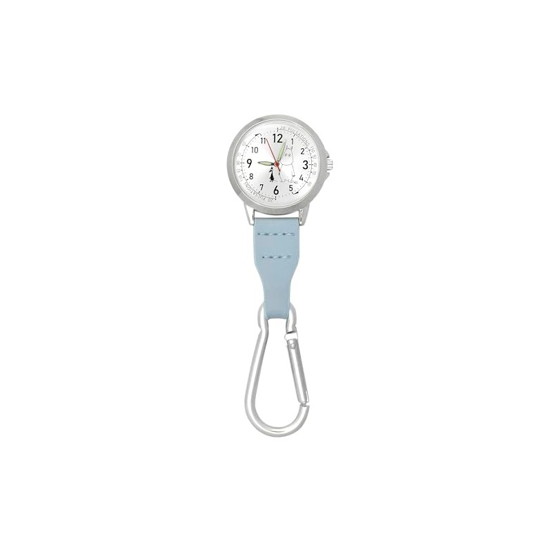 Moomin ST-TSM0011 Watch with Carabiner (Luminous Hand) Sax Blue