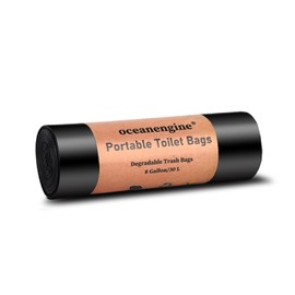 Portable Toilet Bags with Drawstrings, 8 Gallon Camping Bucket Bag, Camp Toilet Waste Bag, Camping Potty Bags for Portable Toilet