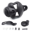 HONGK- Black Skull Horn Cover Compatible with Harley Big Twins