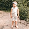 Babysoy Pattern Print Tank Romper Shortall (18-24 Months, Bananas)