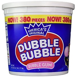 Dubble Bubble Tub, Original Flavor, 380-Count, 60.3 Oz(3.7 lb)