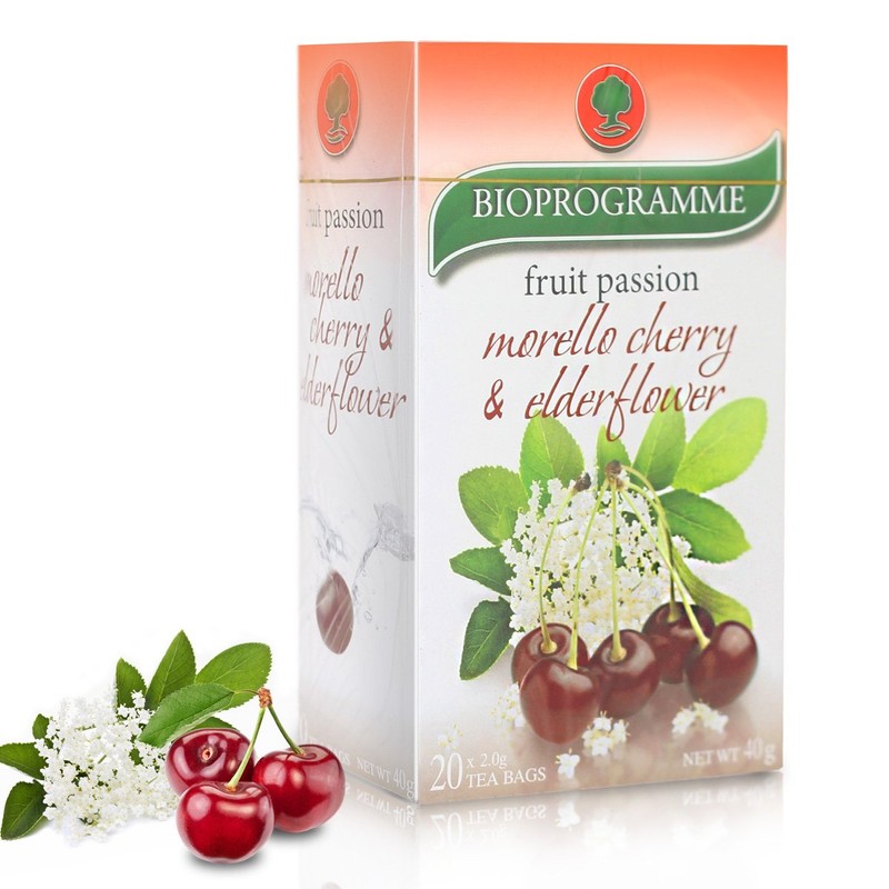 80 Tea Bags Morello Cherry & Elderflower - 4 Boxes